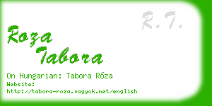 roza tabora business card